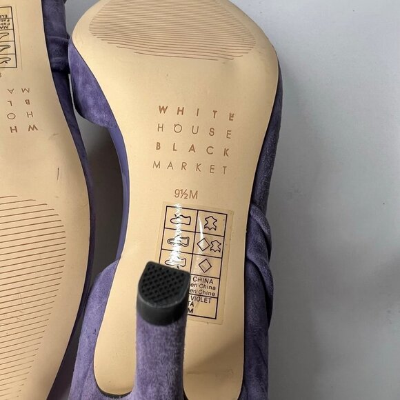 White House Black Market Ella Bow Violet Vista Pumps Heels 9.5 M - Picture 5 of 6